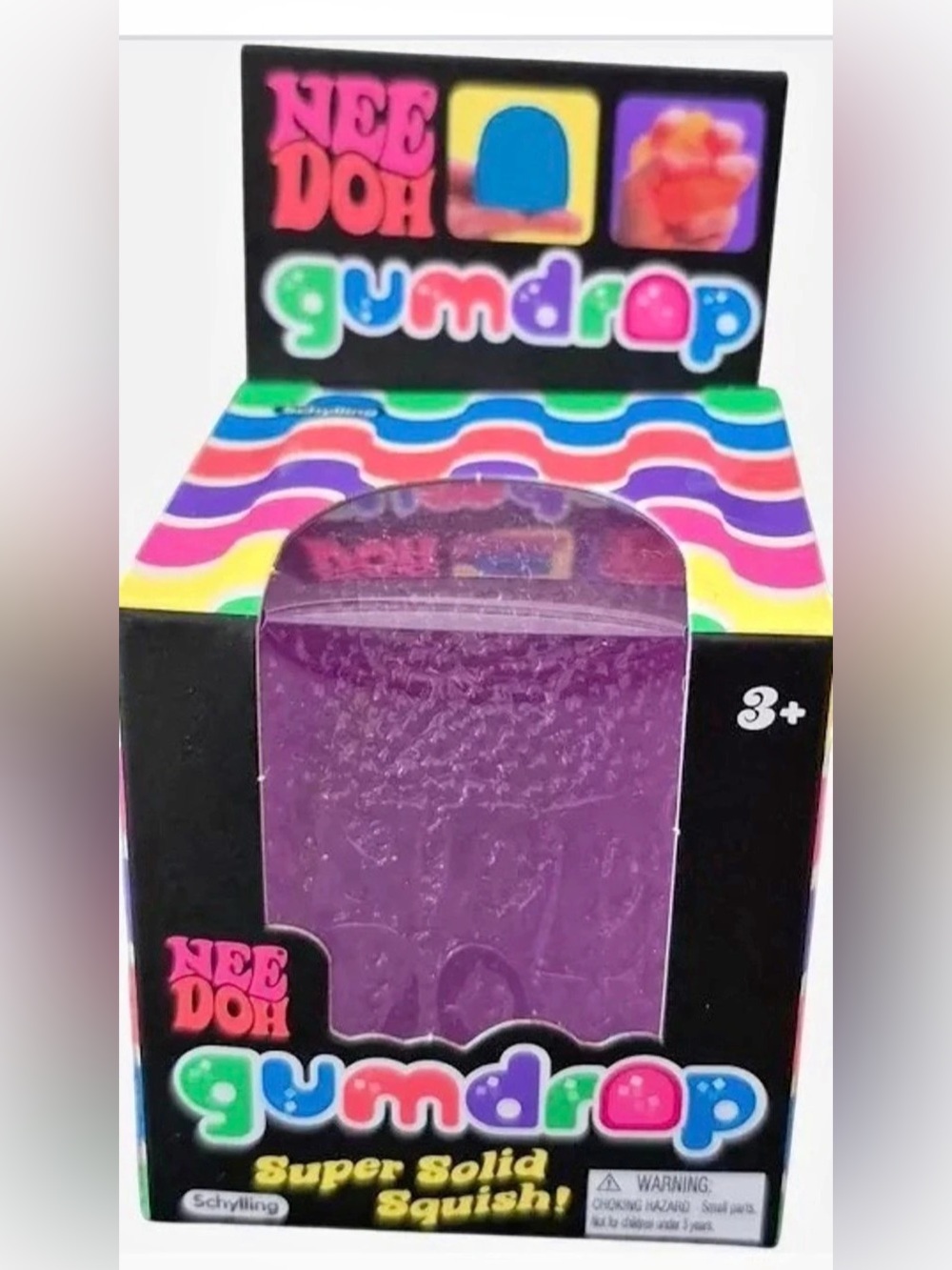 Nee Doh Gumdrop Super Solid Squish Purple Sensory Toy NWT